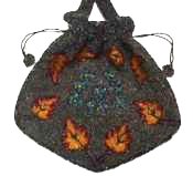 AUTUMN LEAVES Beaded Purse Made in Belgium - MINT!