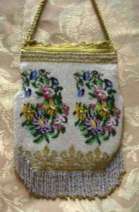 Mint Condition Micro-Beaded Floral Purse with Bonwit-Teller Original Box