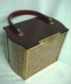 Rootbeer and Gold Majestic Lucite Purse
