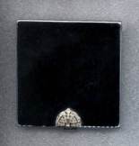 VOLUPTE' Jeweled Black Enamel Compact - Beauty!