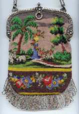 Figural Beaded Purse with Continuous 2-Sided Scene