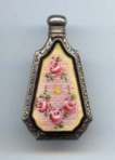 Webster Sterling Silver and Pink Enamel Guilloche Purse Perfume