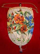 RARE 2-Sided Design Beaded Purse with Jeweled Frame - From New York State Private Collection!