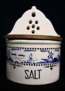 Czech Blue Delft Salt Box