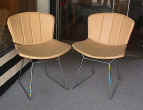 Bertoia Wire Chairs with 2-pc. Buttercream Pads