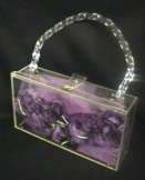 Patricia of Miami Crystal Clear Lucite Purse with Twisted Handle