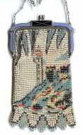 Whiting and Davis Lighthouse Scenic Mesh Purse - MINT
