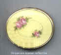 RARE 24K GOLD Guilloche Enamel Front and Back Compact by Bliss