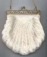 Pearly White Wedding Purse with Filigreed Frame