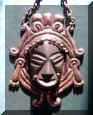 Taxco Sterling Silver Pendant with Carved Face