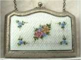 VERY RARE Double Sided Enamel Guilloche Vanity Purse