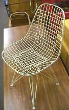 Eames White Wire Chair with Eiffel Tower Base