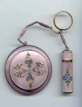 "To-Die-For" Lavender Tango with Enamel Guilloche Chain by B.B. Co.