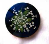Deep Cobalt Blue Stratton Compact with Lily of the Valley