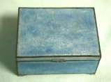 Blue Enamel Guilloche Hinged Dresser Box