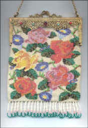 Micro-Beaded Floral with Filigreed Jeweled Frame