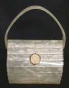 RARE Style Wilardy Fluted Panel Purse in White Marble
