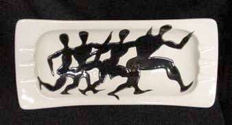 Moderne Ashtray with Figures