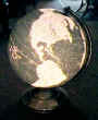 Deco Black Ocean Glass Light-up Globe